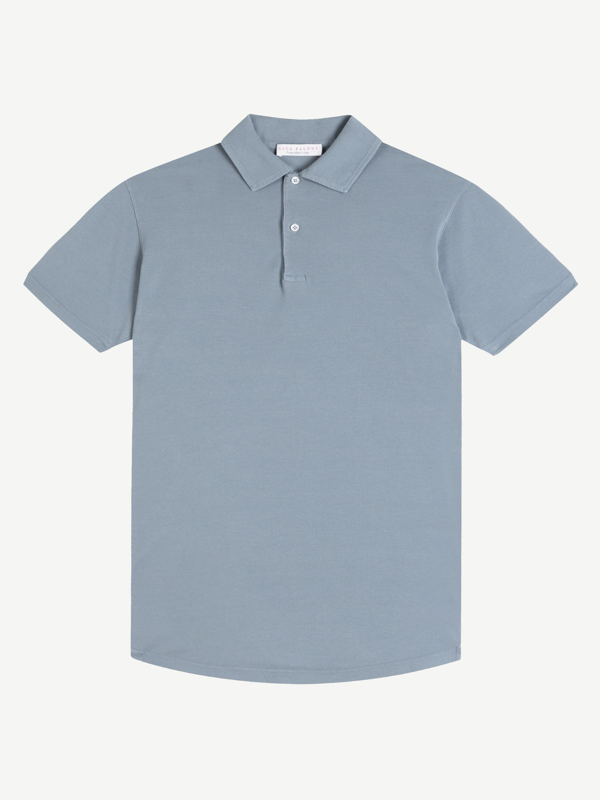 Luca Faloni Cotton Piqué Classic Polo - French Blue - view 5