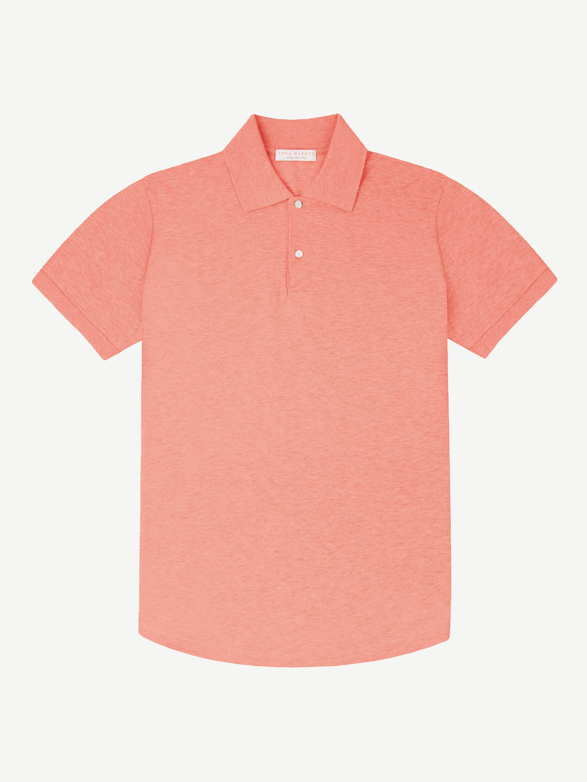 Luca Faloni Cotton Piqué Classic Polo - Peach - view 5