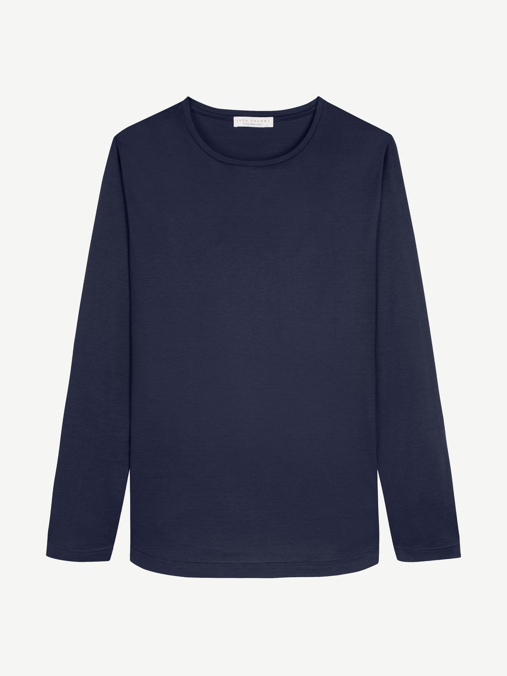 Luca Faloni Silk-Cotton Long-Sleeved T-Shirt - Midnight Blue - view 5