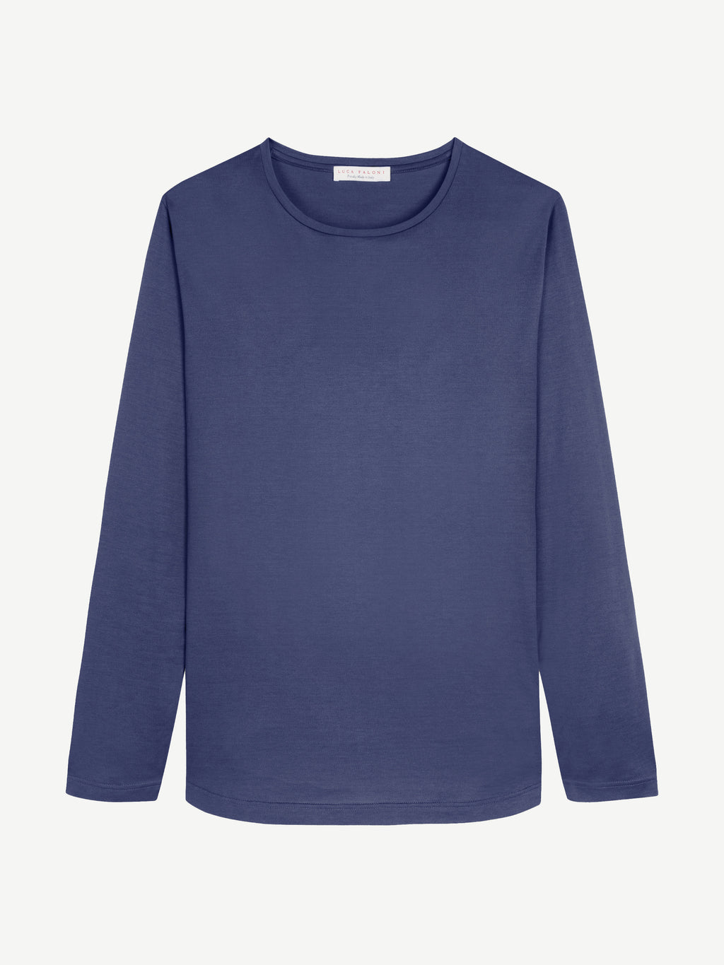 Luca Faloni Silk-Cotton Long-Sleeved T-Shirt - Ocean Blue - view 5