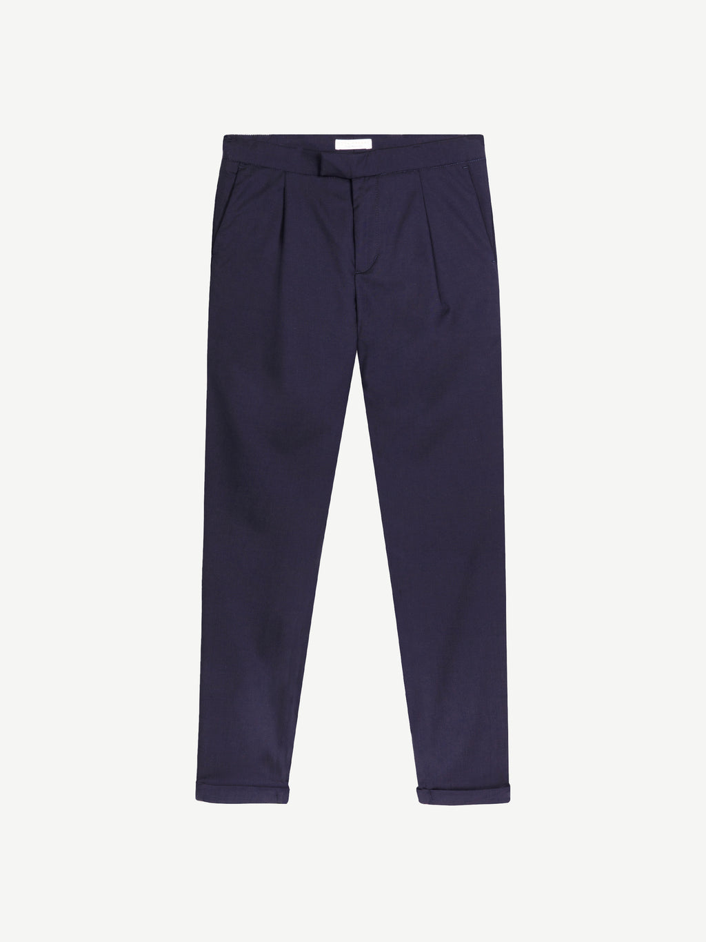 Luca Faloni Virgin Wool Lightweight Pleated Trousers - Navy Blue - view 5