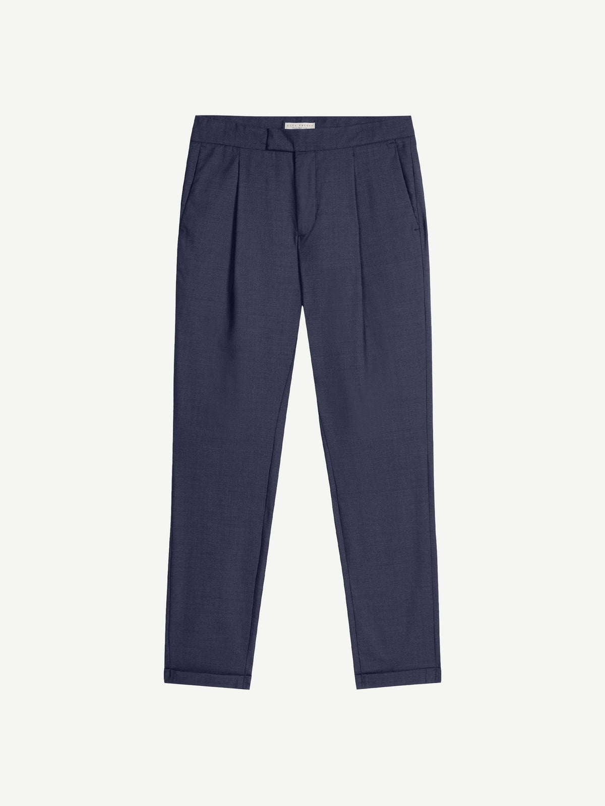 Luca Faloni Virgin Wool Lightweight Pleated Trousers - Classic Blue - view 5