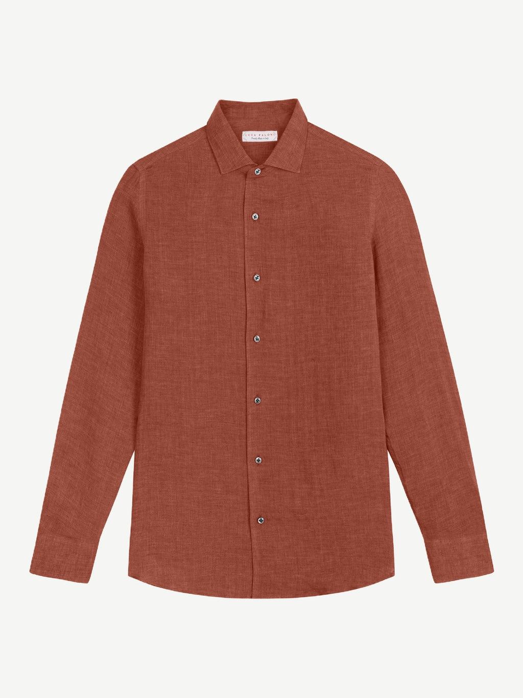 Luca Faloni Linen Portofino Shirt - Rust - view 5