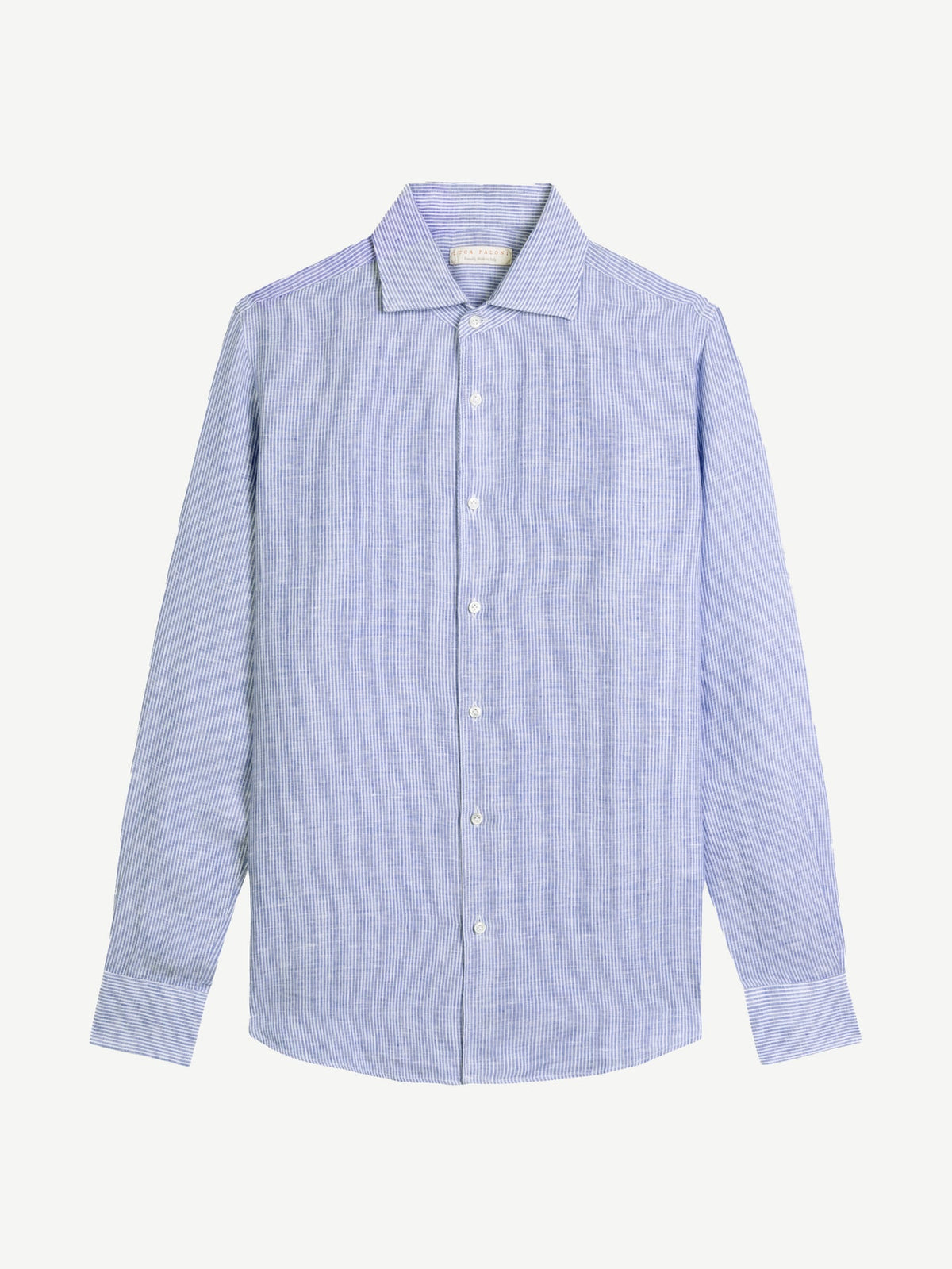 Luca Faloni Linen Portofino Shirt - Striped Classic Blue - view 5