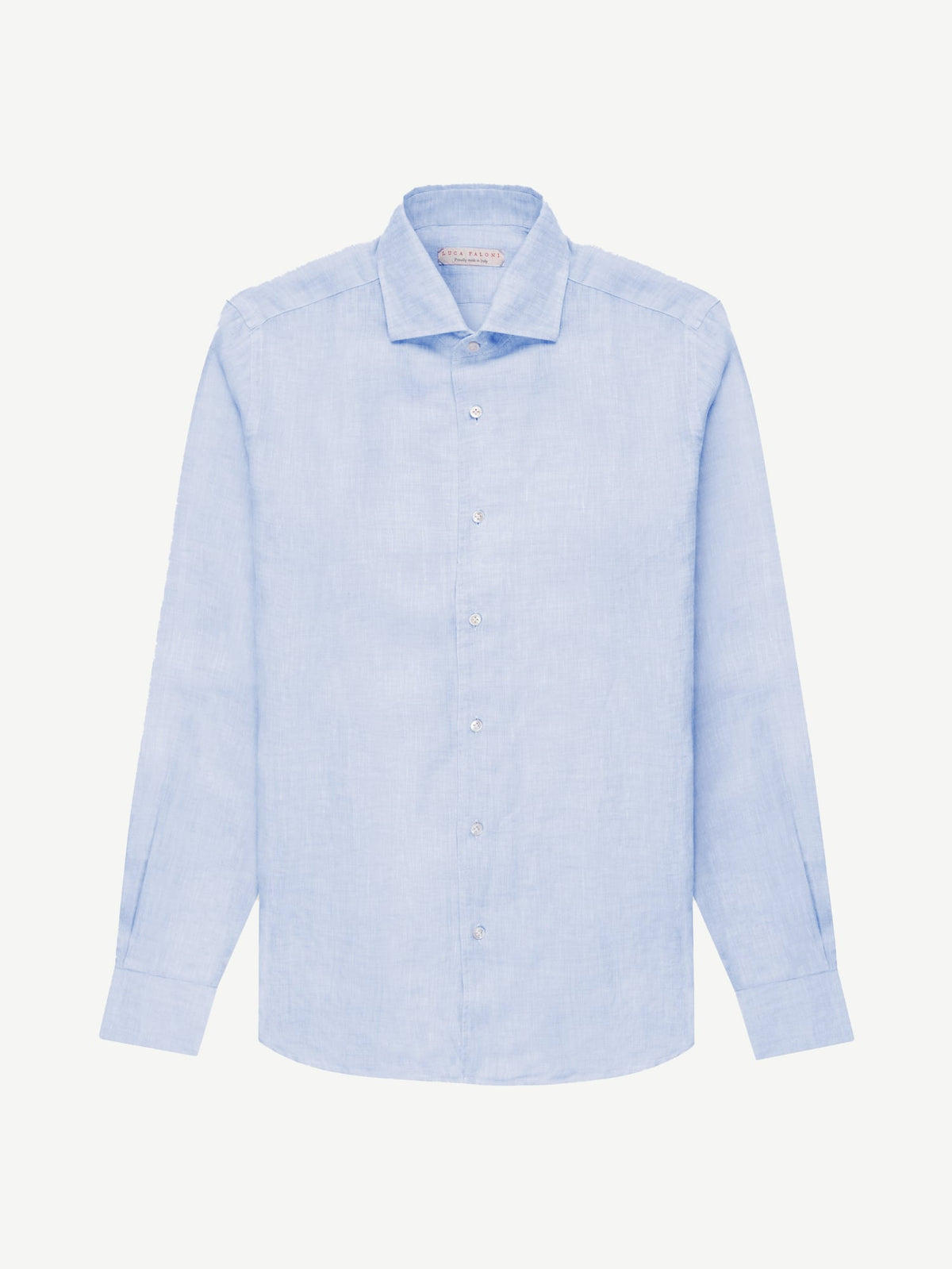Luca Faloni Linen Portofino Shirt - Sky Blue - view 5