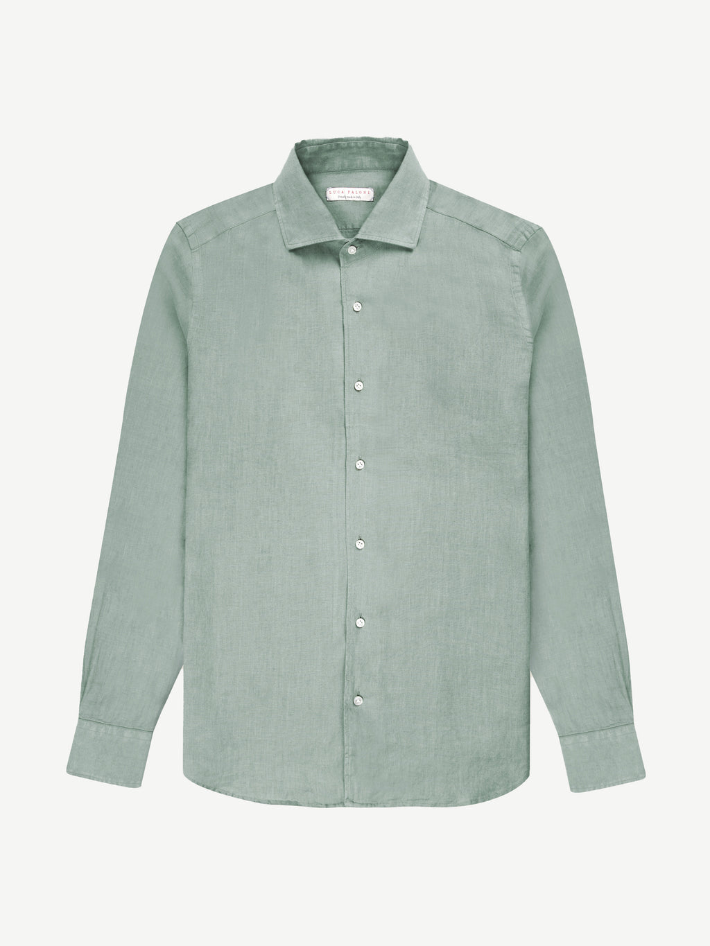 Luca Faloni Linen Portofino Shirt - Sage Green - view 5
