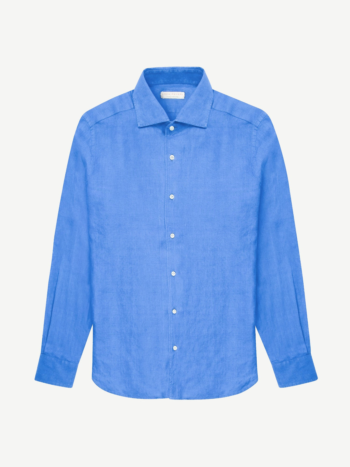 Luca Faloni Linen Portofino Shirt - Capri Blue - view 5