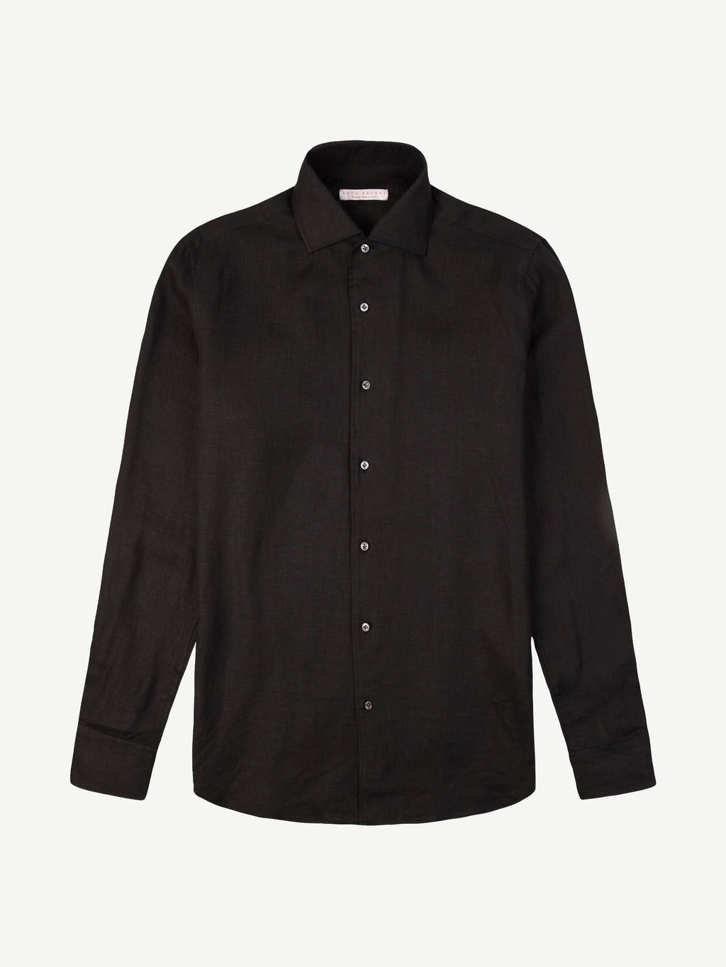 Luca Faloni Linen Portofino Shirt - Black - view 5