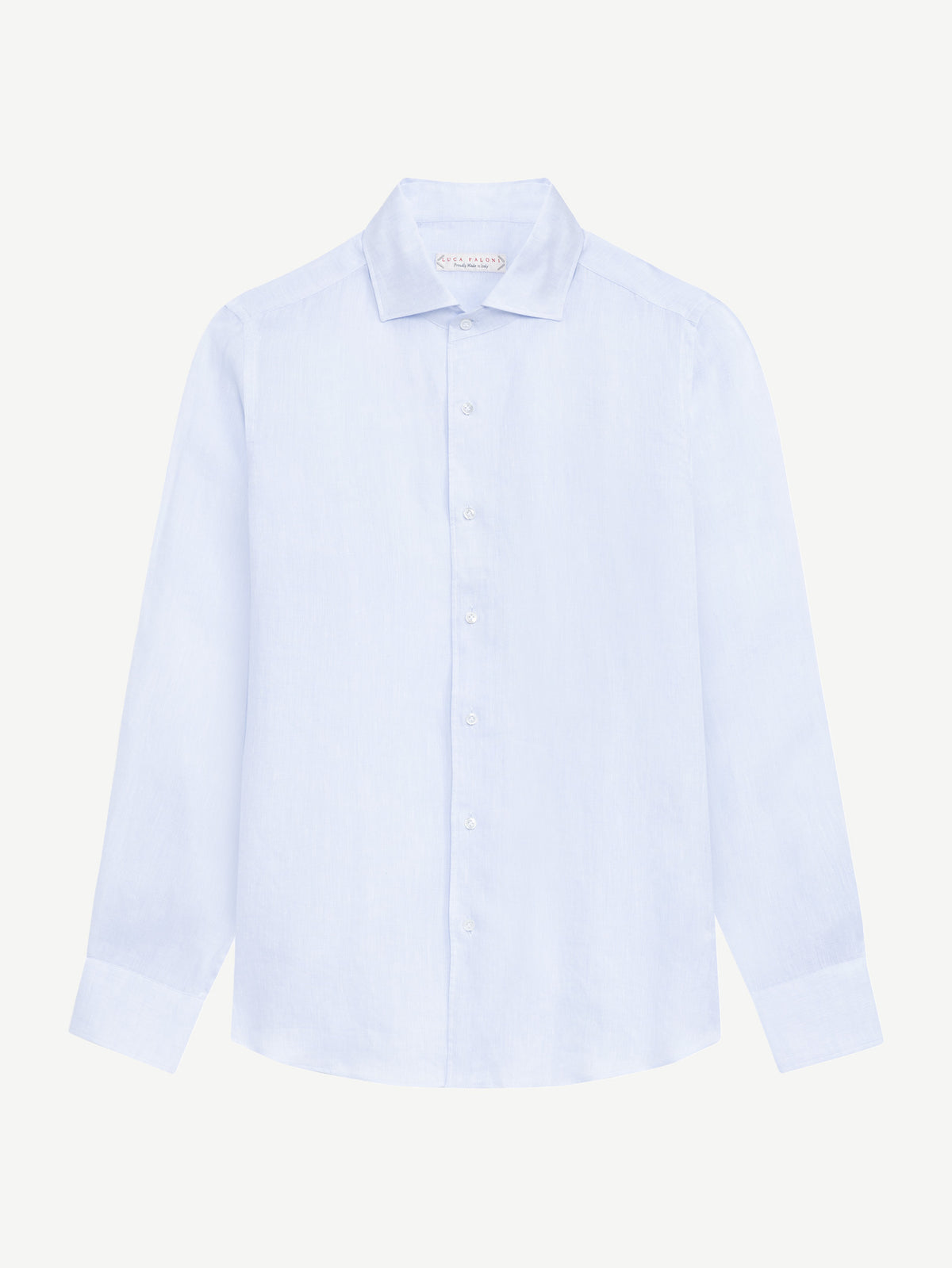 Luca Faloni Linen Portofino Shirt - Ice Blue - view 5