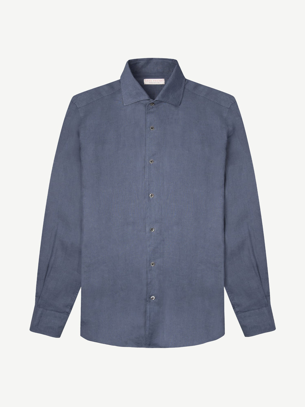 Luca Faloni Linen Portofino Shirt - Payne's Grey - view 5