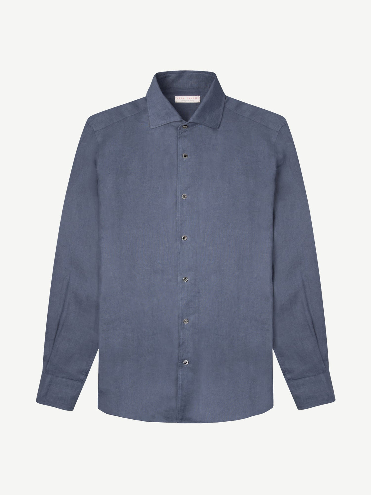 Luca Faloni Linen Portofino Shirt - Payne's Grey - view 5