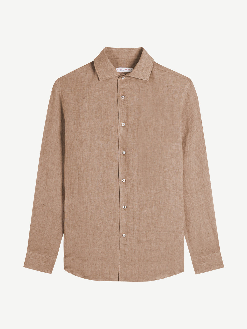 Luca Faloni Linen Portofino Shirt - Caramel Brown - view 5