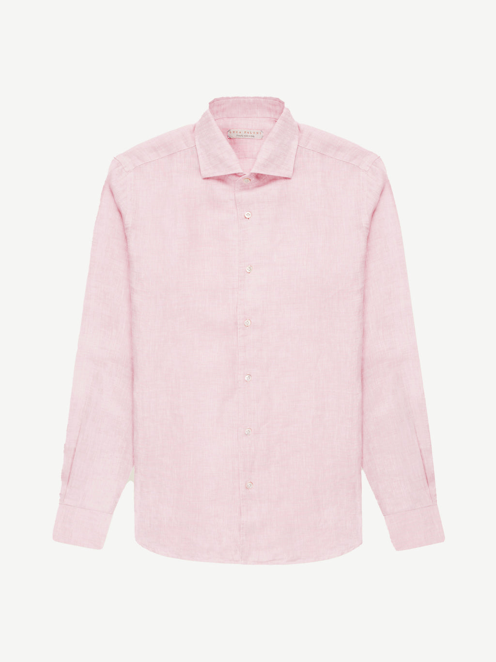 Luca Faloni Linen Portofino Shirt - Light Pink - view 5