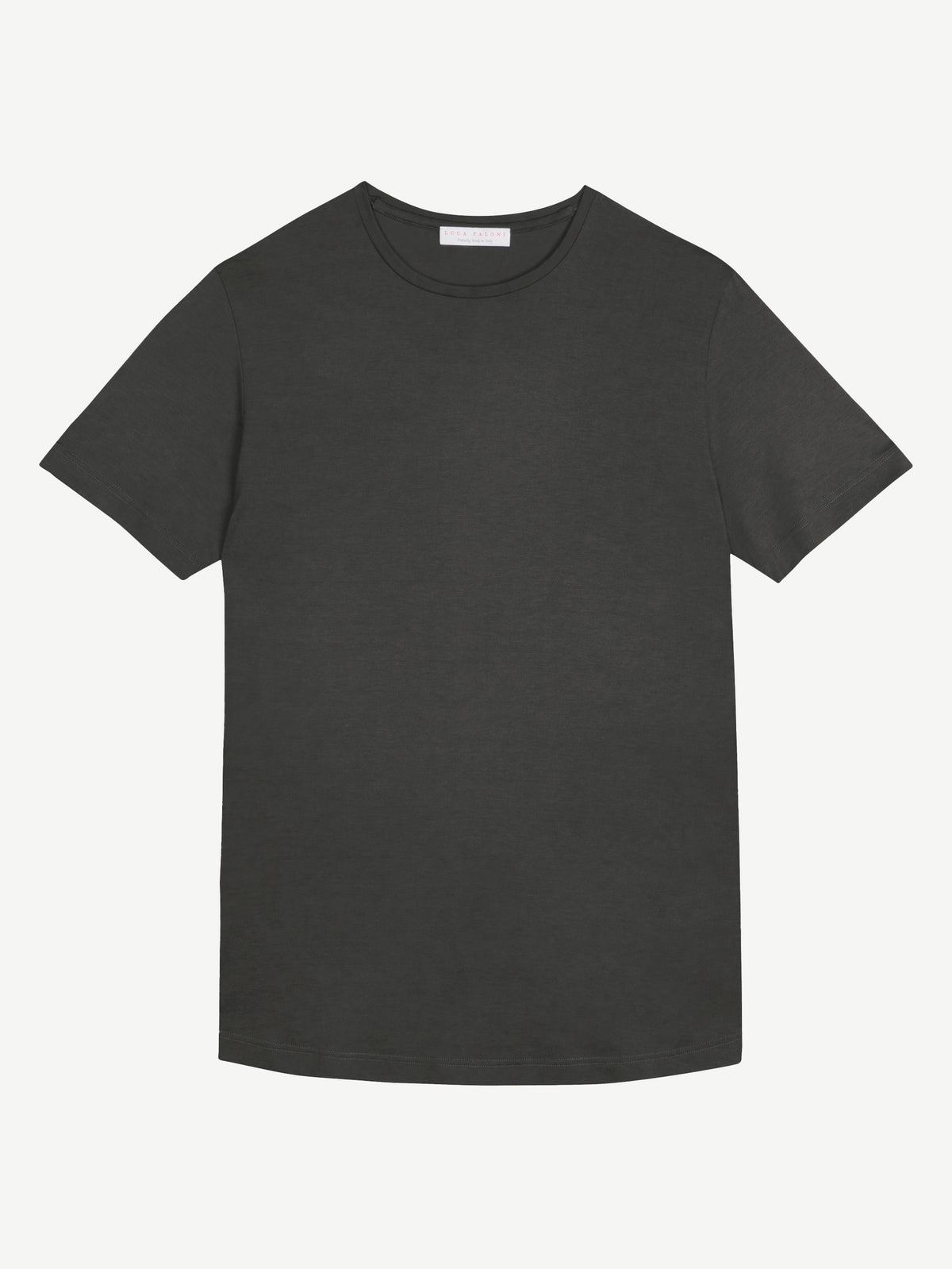 Luca Faloni Cashmere-Cotton T-Shirt - Charcoal Grey - view 5