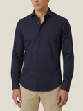 Luca Faloni Poplin Cotton Classic Shirt - Midnight Blue - view 1