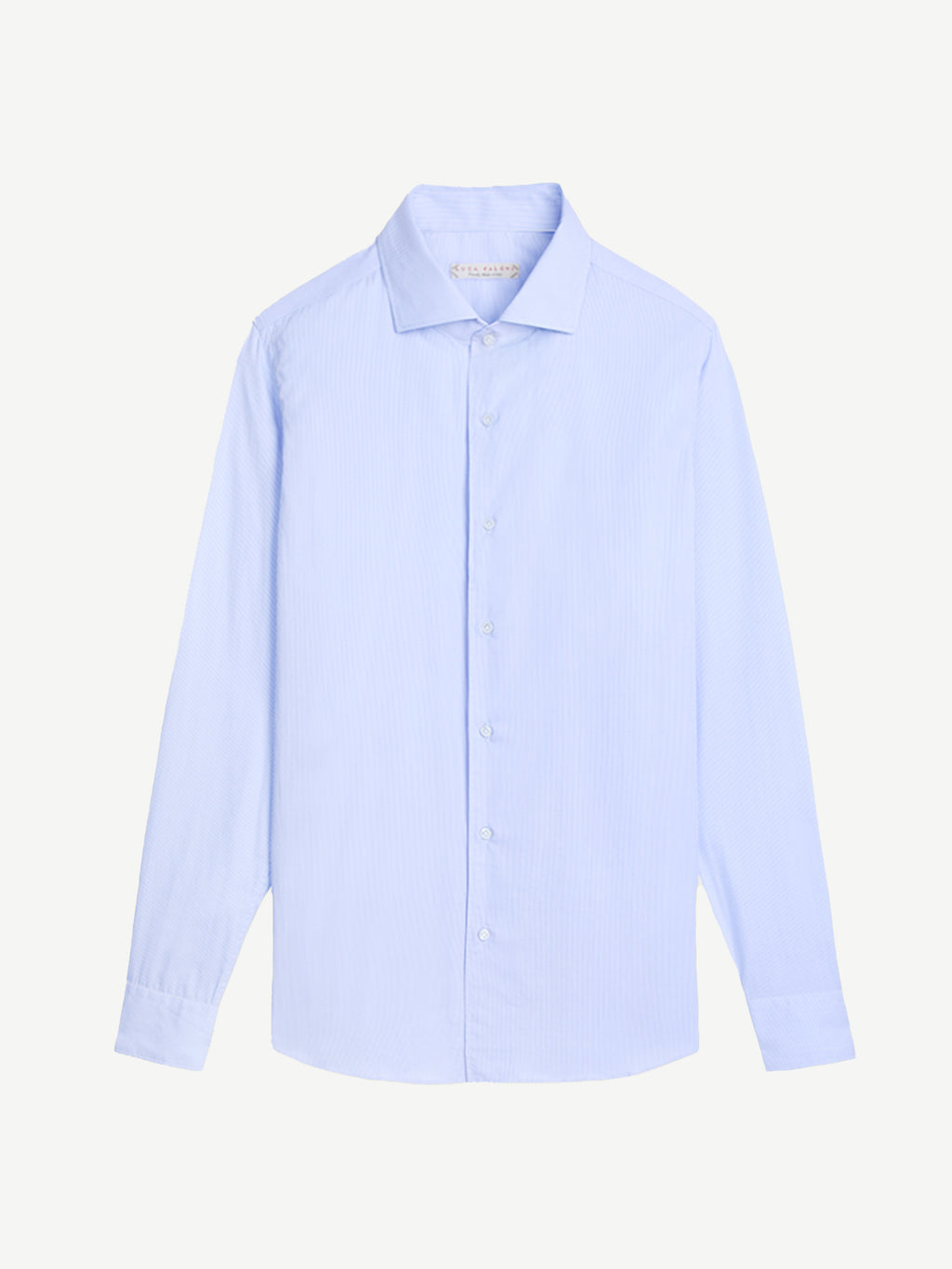 Front view of the Luca Faloni Lightweight Poplin Cotton Shirt in light blue.