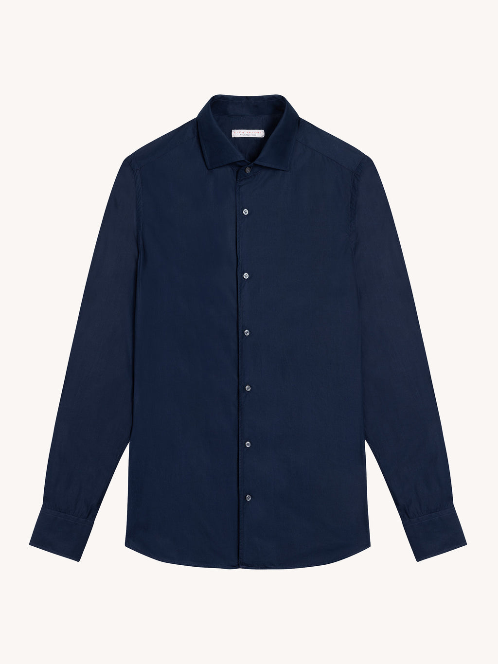 Luca Faloni Poplin Cotton Classic Shirt - Midnight Blue - view 5