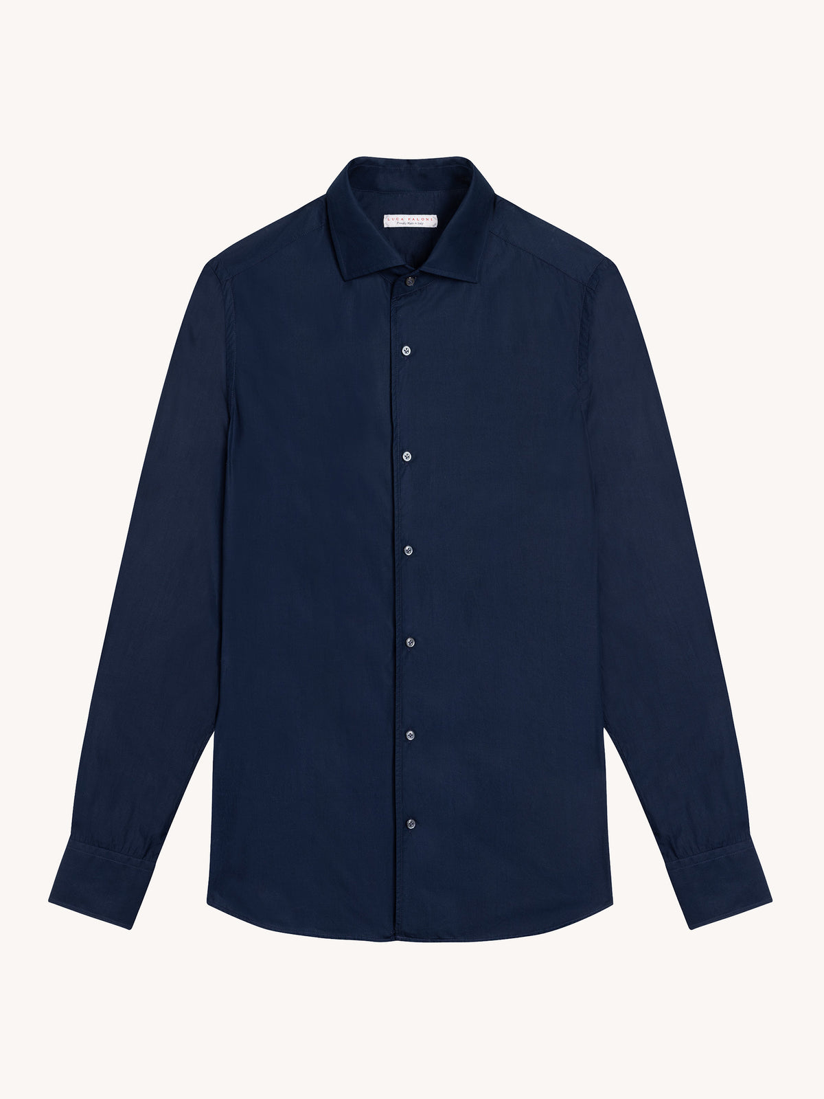 Luca Faloni Poplin Cotton Classic Shirt - Midnight Blue - view 5