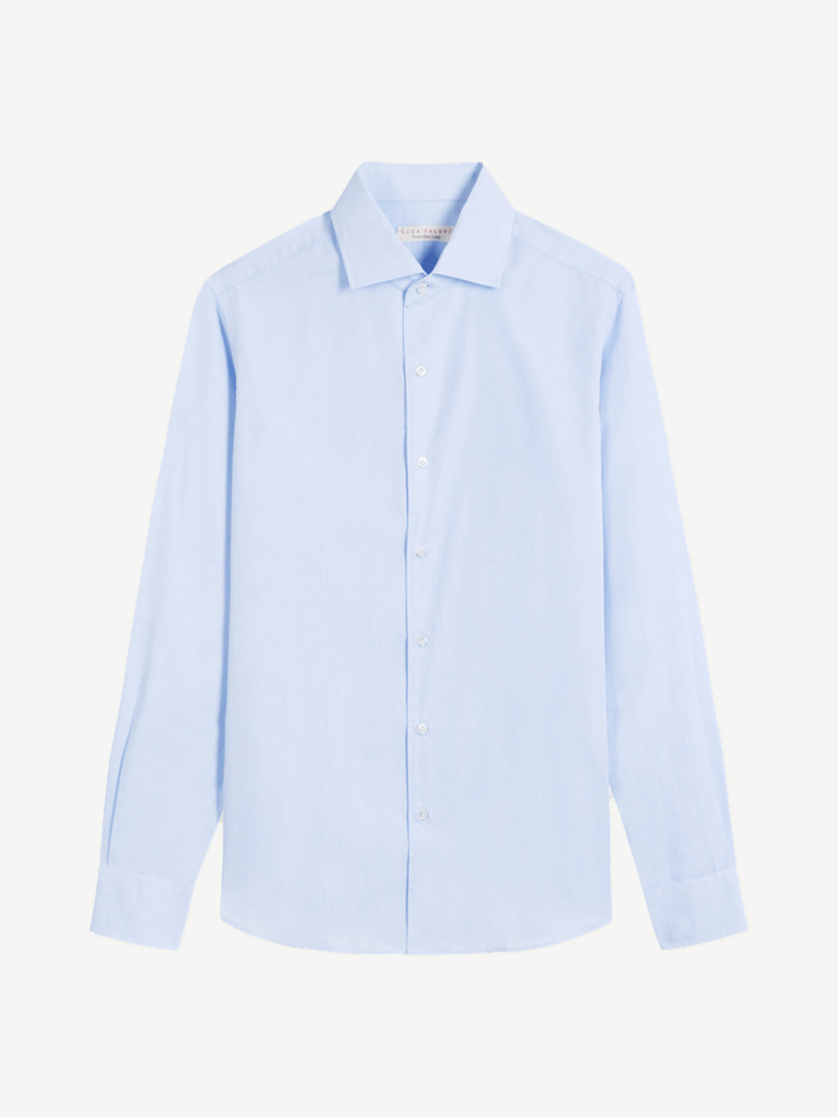 Luca Faloni Poplin Cotton Classic Shirt - Light Blue - view 5