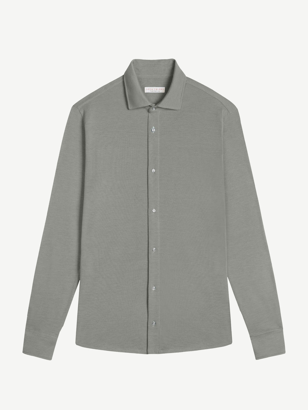 Luca Faloni Silk-Cotton Piqué Shirt - Marine Green - view 5