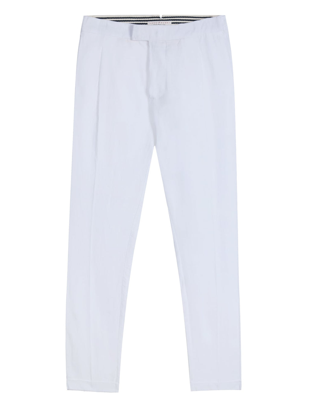 Luca Faloni Linen Elegant Trousers - White - view 7