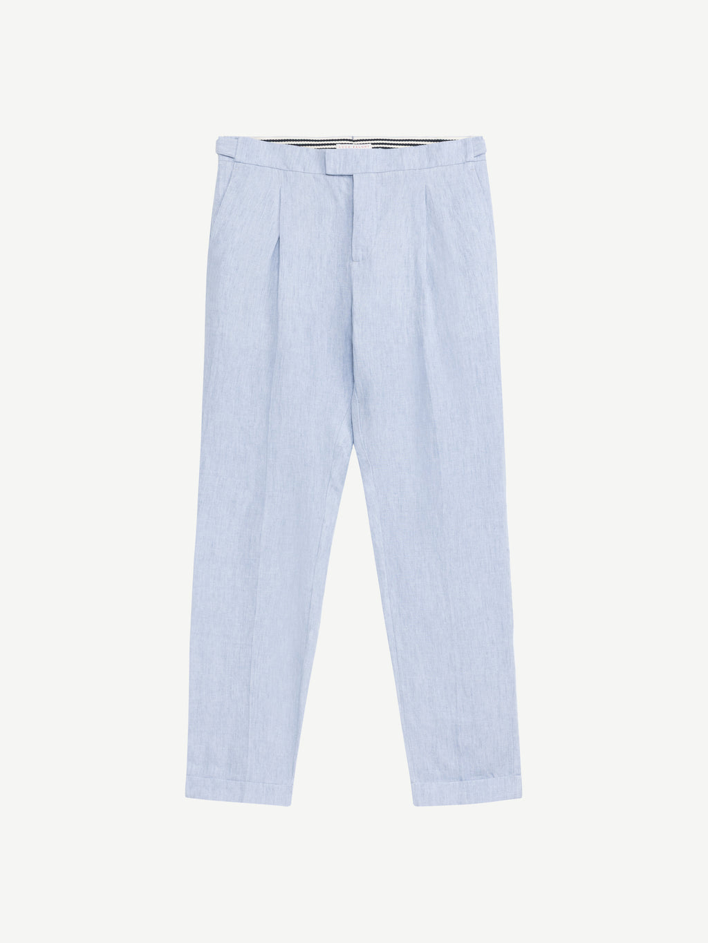 Luca Faloni Linen Elegant Trousers - Light Blue - view 7