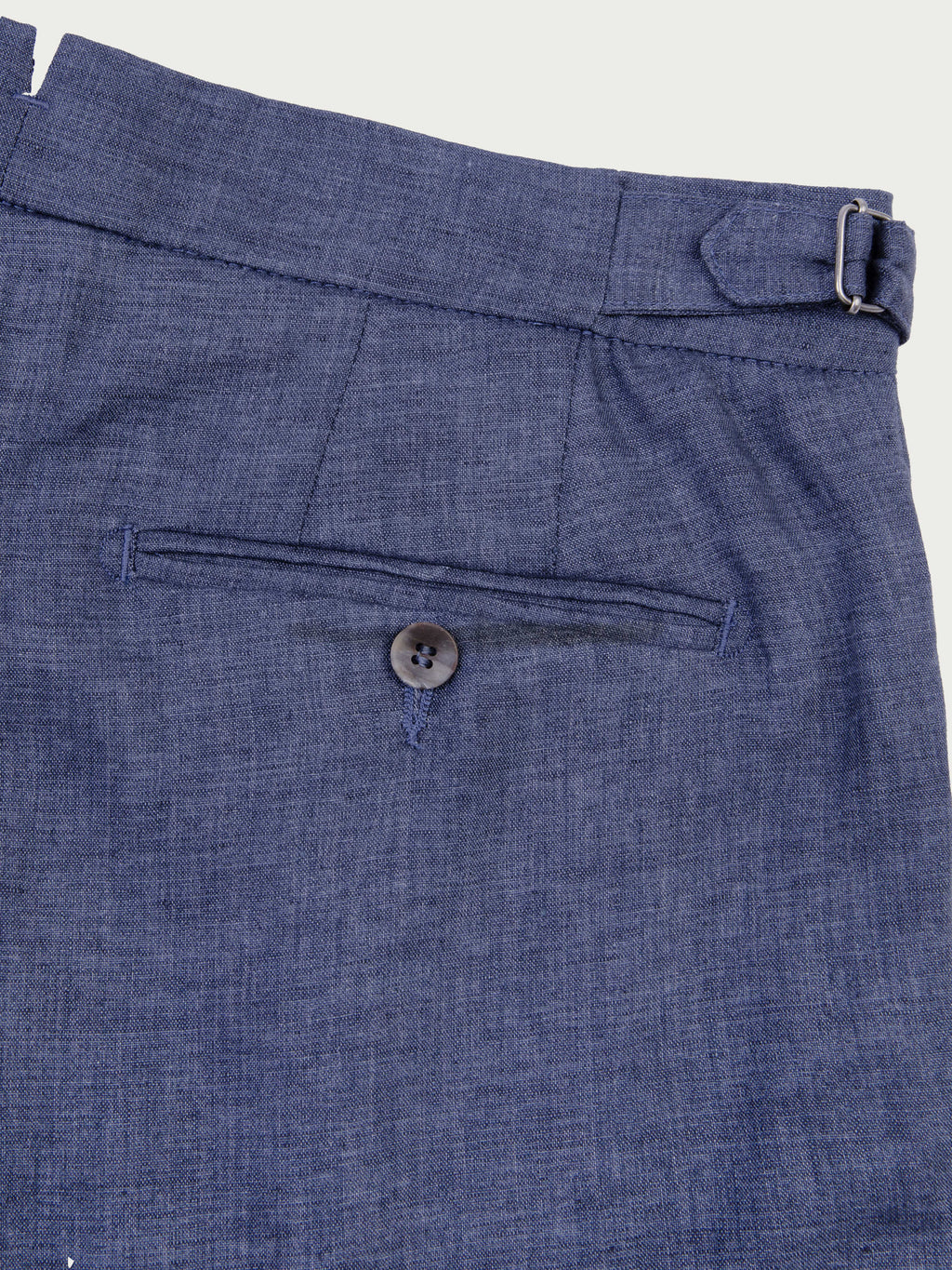 Luca Faloni Linen Elegant Trousers - Azure - view 6