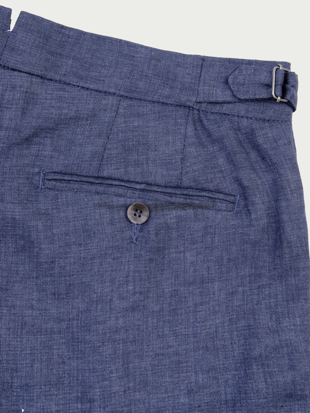 Luca Faloni Linen Elegant Trousers - Azure - view 6