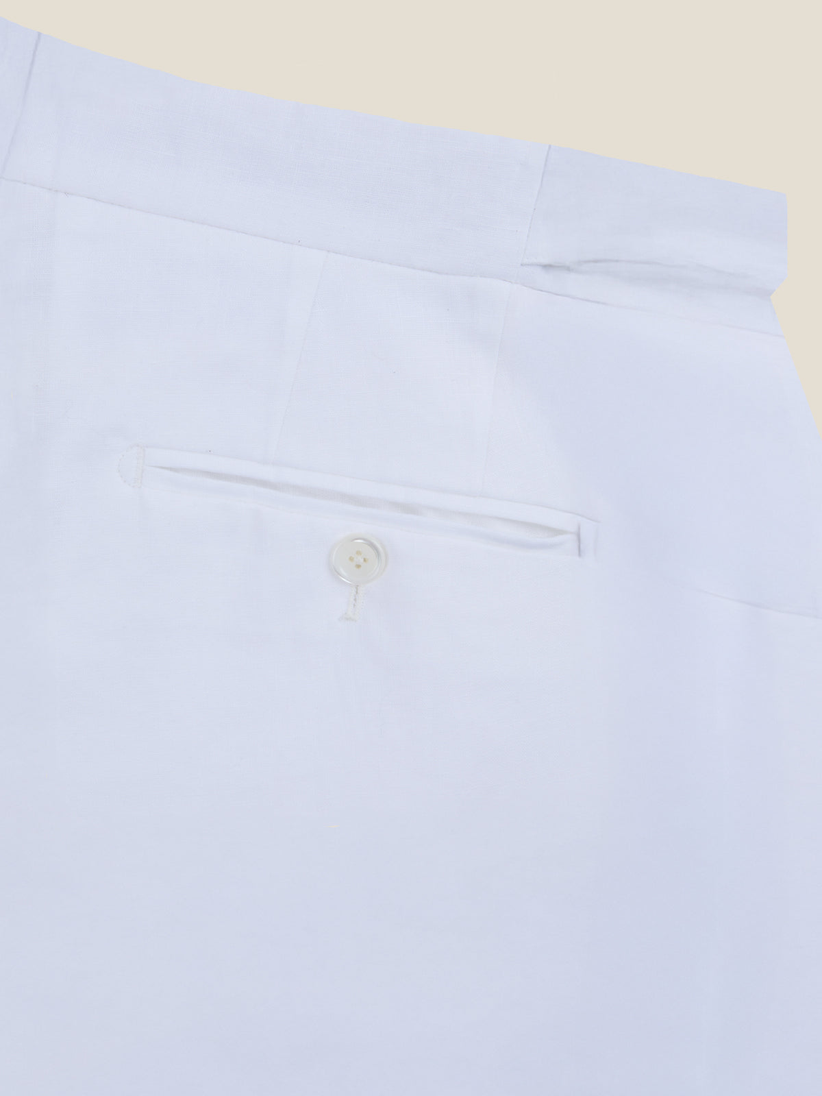 Luca Faloni Linen Elegant Trousers - White - view 6