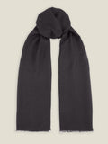 Front view of the Luca Faloni Silk-Cashmere Scarf in charcoal grey, laid flat against a plain background.