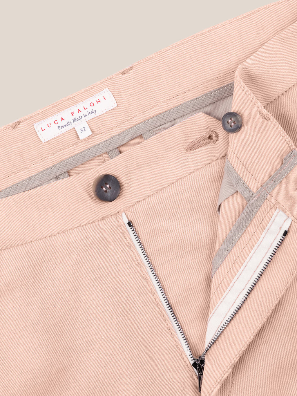 Luca Faloni Linen-Cotton Trousers - Salmon - view 5